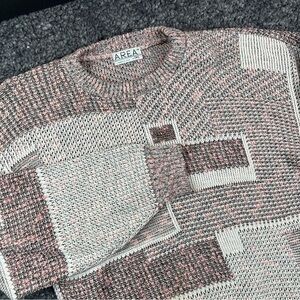 Vintage AREA By TAG Knit Pullover Sweater Size M 100% Acrylic Made In USA
